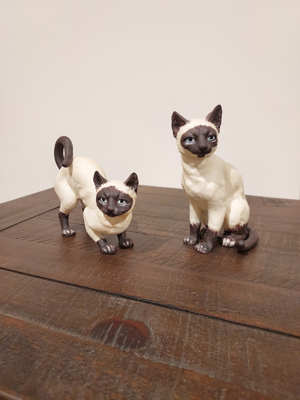 Andrea By Sadek Siamese Cat Pair in Cream and Brown #8290